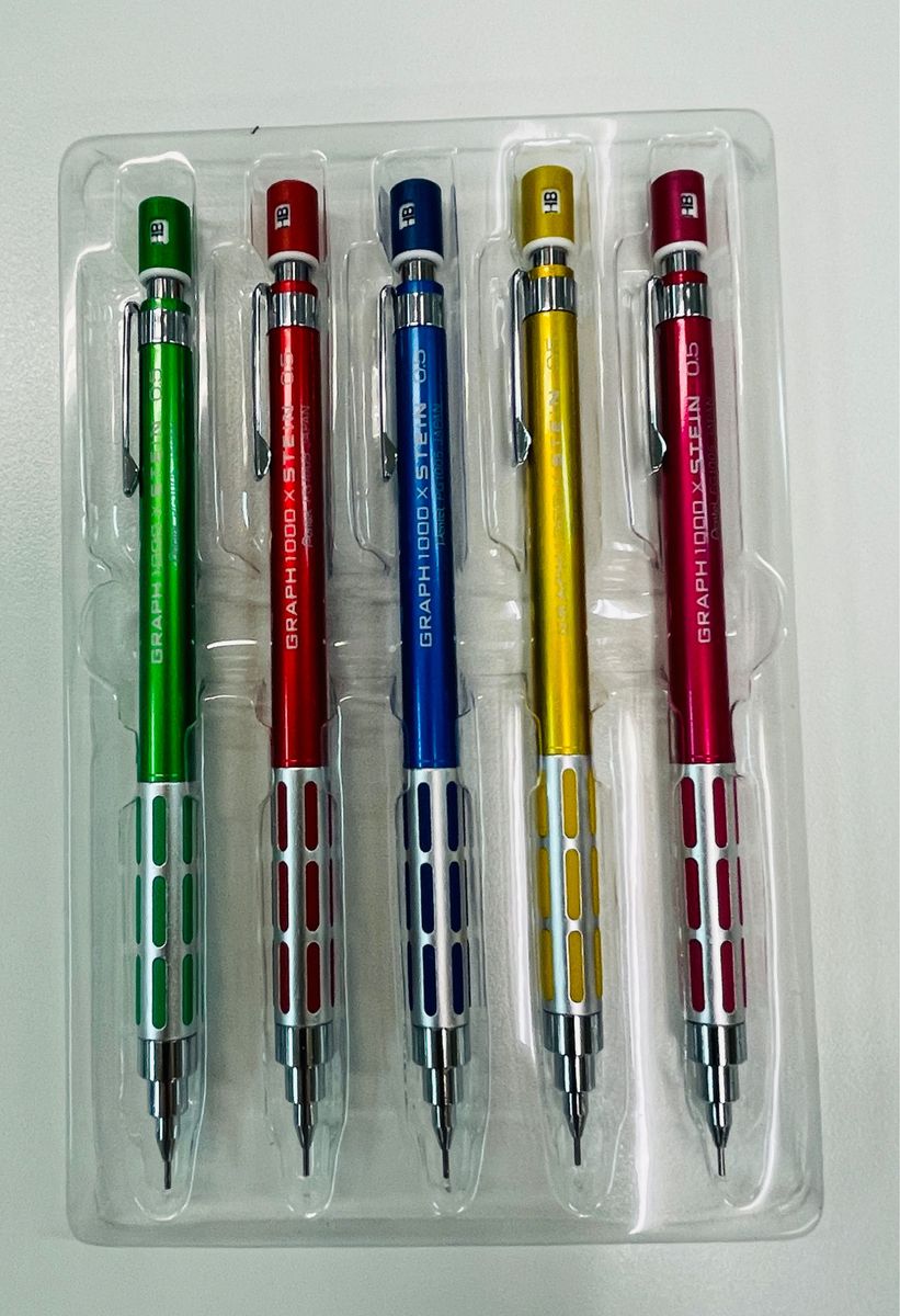 グラフ1000 シュタイン　廃盤　限定　5色セット Pentel ぺんてる グラフ1000 限定 シュタイン シャーペン 5色