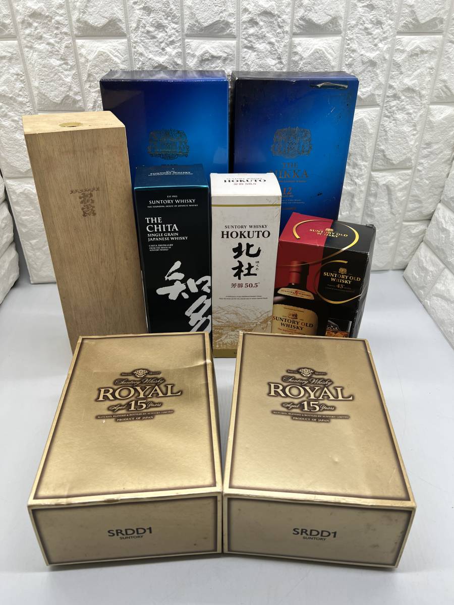 ◆◆お酒　ウイスキー　NIKKA　ROYAL　OLD　知多　北杜　焼酎　8本おまとめ品◆◆_画像1