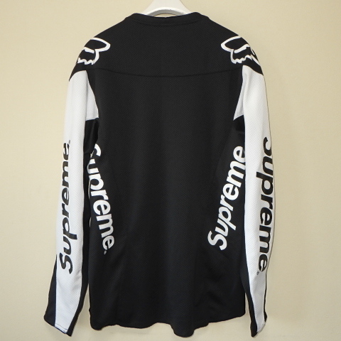 ★ 海外正規品 18SS Supreme シュプリーム Fox Racing Moto Jersey Top フォックス レーシング モトクロス ジャージ トップス シャツ (黒L)_画像3