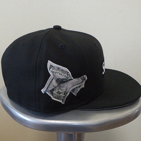 ★ 22AW Supreme シュプリーム Money Box Logo New Era Cap マネー ボックスロゴ ニューエラ キャップ 紙幣 (ブラック58.7)GGSR_画像3