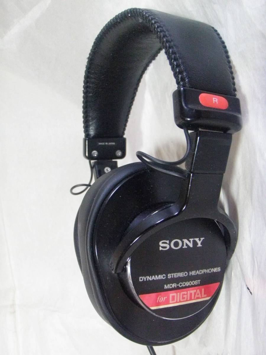 SONY MDR-CD900ST 極厚イヤーパッド新品互換品交換済 音出確認済 モニターヘッドホン　166_画像2