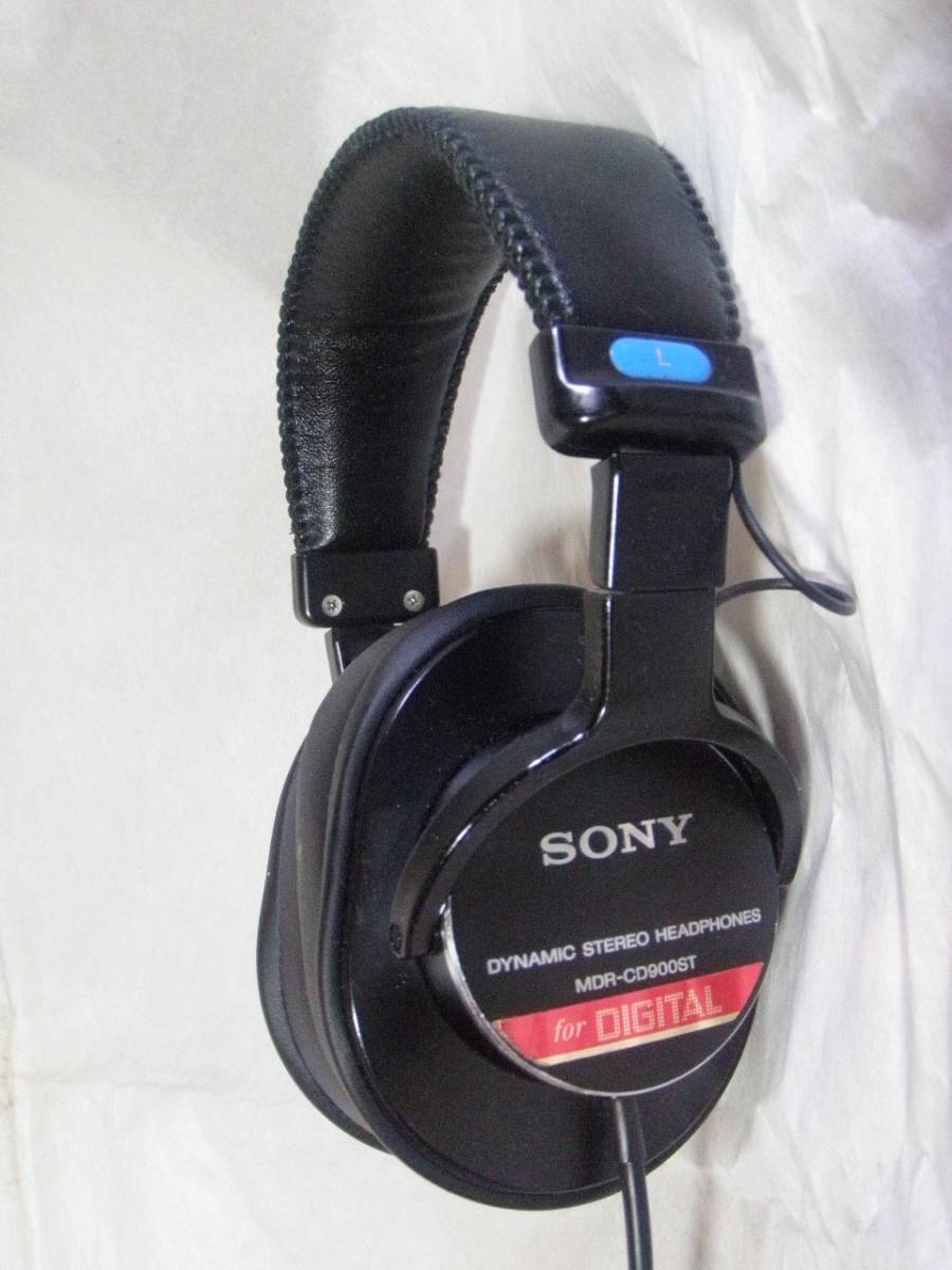 SONY MDR-CD900ST 極厚イヤーパッド新品互換品交換済 音出確認済 モニターヘッドホン　166_画像1