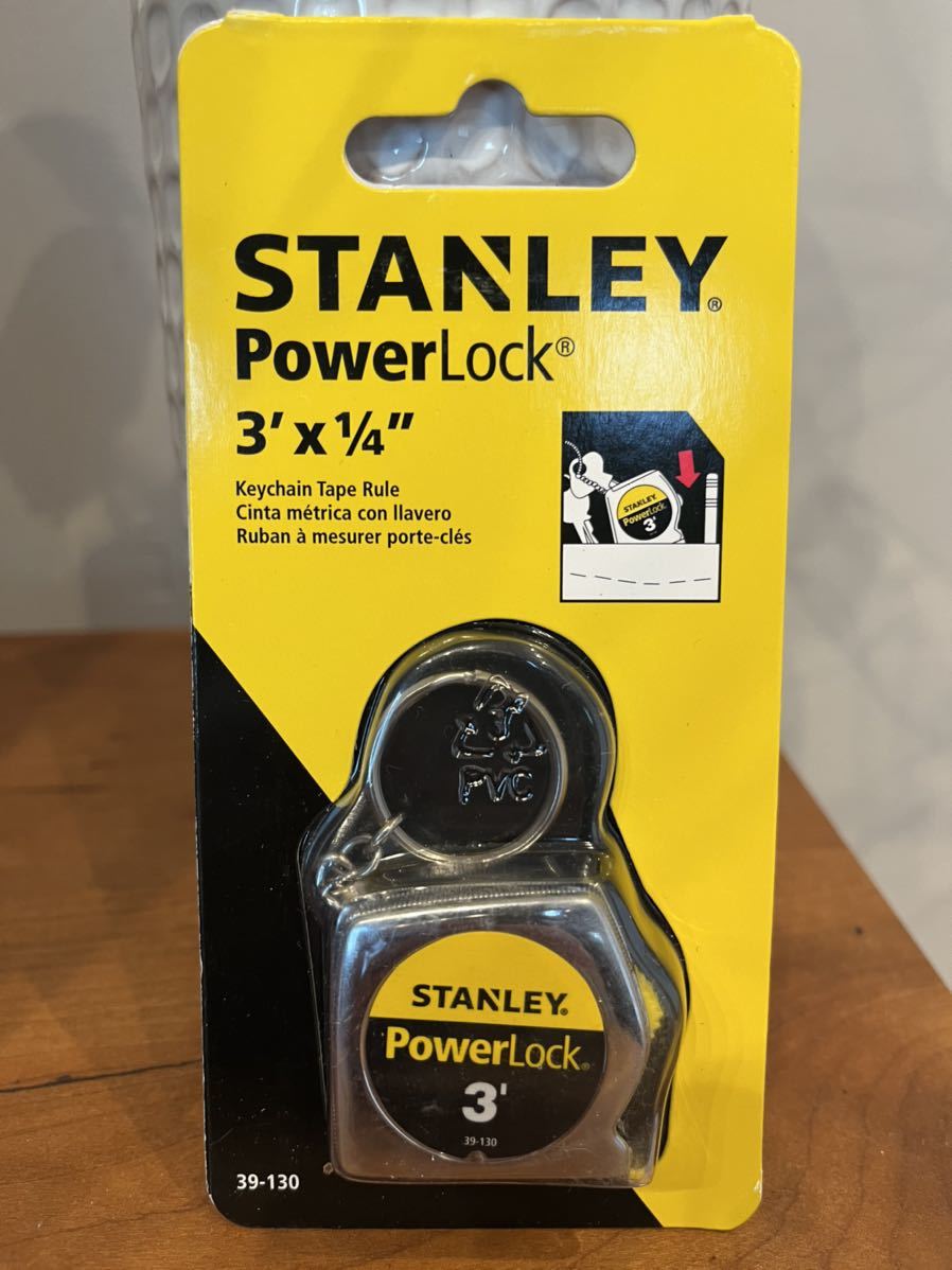 STANLEY スタンレー 3 X 1/4インチ POWERLOCK KEY TAPE　メジャー(39-130) キーホルダー　ガレージ_画像1