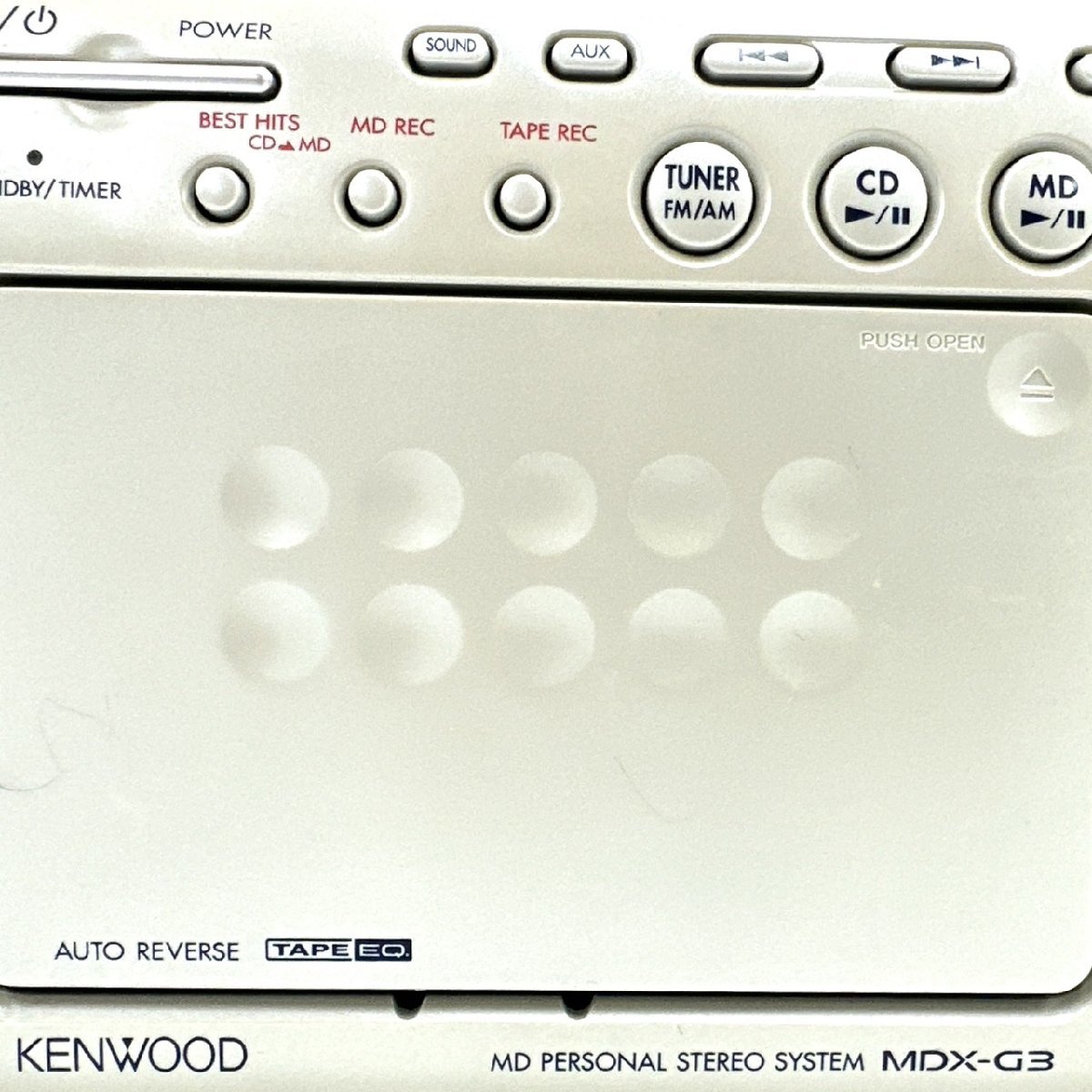 1円スタート KENWOOD ケンウッド ラジカセ MDX-G3 CD/MD カセットテープ ラジオ オーディオ機器 通電確認済み_画像3