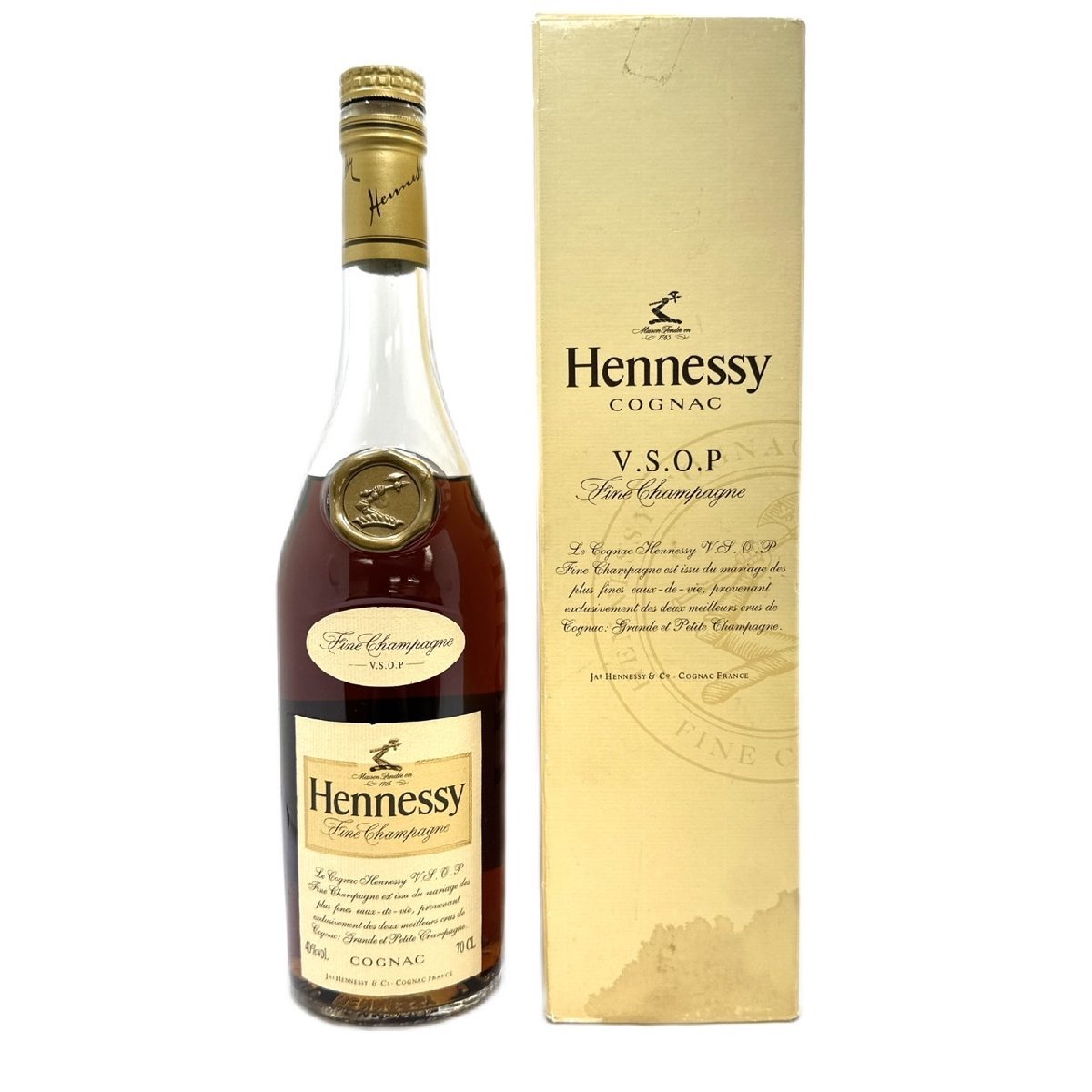 １円スタート Hennessy ヘネシー VSOP フィーヌシャンパーニュ スリムボトル コニャック 700ml 40％ ブランデー お酒_画像1