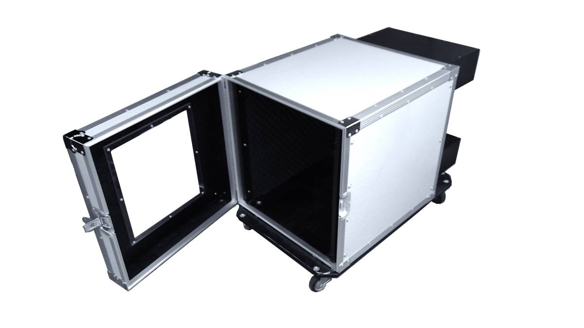 PULSE? soundproofing type custom-made rack mount case use little wheel attaching size photograph CUSTOM MADE RACK CASE white postage payment on delivery high capacity 