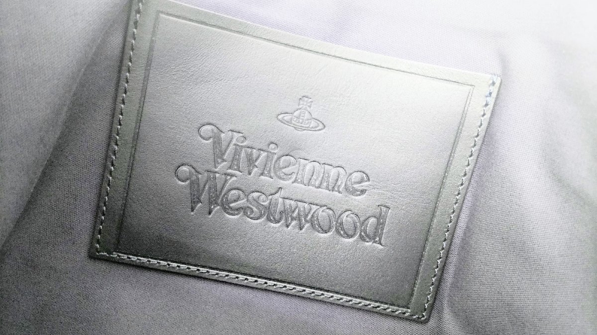 T1323 Vivienne Westwood ヴィヴィアンウエストウッド クラッチバッグ セカンドバッグ ブラック×レッド 黒 赤 総柄 PVC レザー_画像8