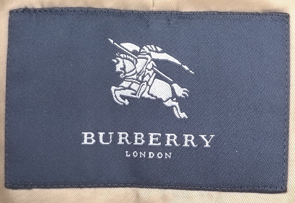 D178 美品 BURBERRY バーバリー トレンチコート カーキ BBB17-378-43 メンズサイズ XS-S程度 ノバチェック ベルト付き 三陽商会_画像6