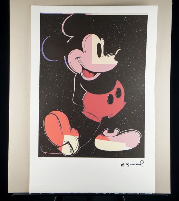 アンディ・ウォーホル　Andy Warhol　リトグラフ 「ミッキーマウス」◎版サイン有り　◎ナンバリング有　関連：ディズニー_画像2