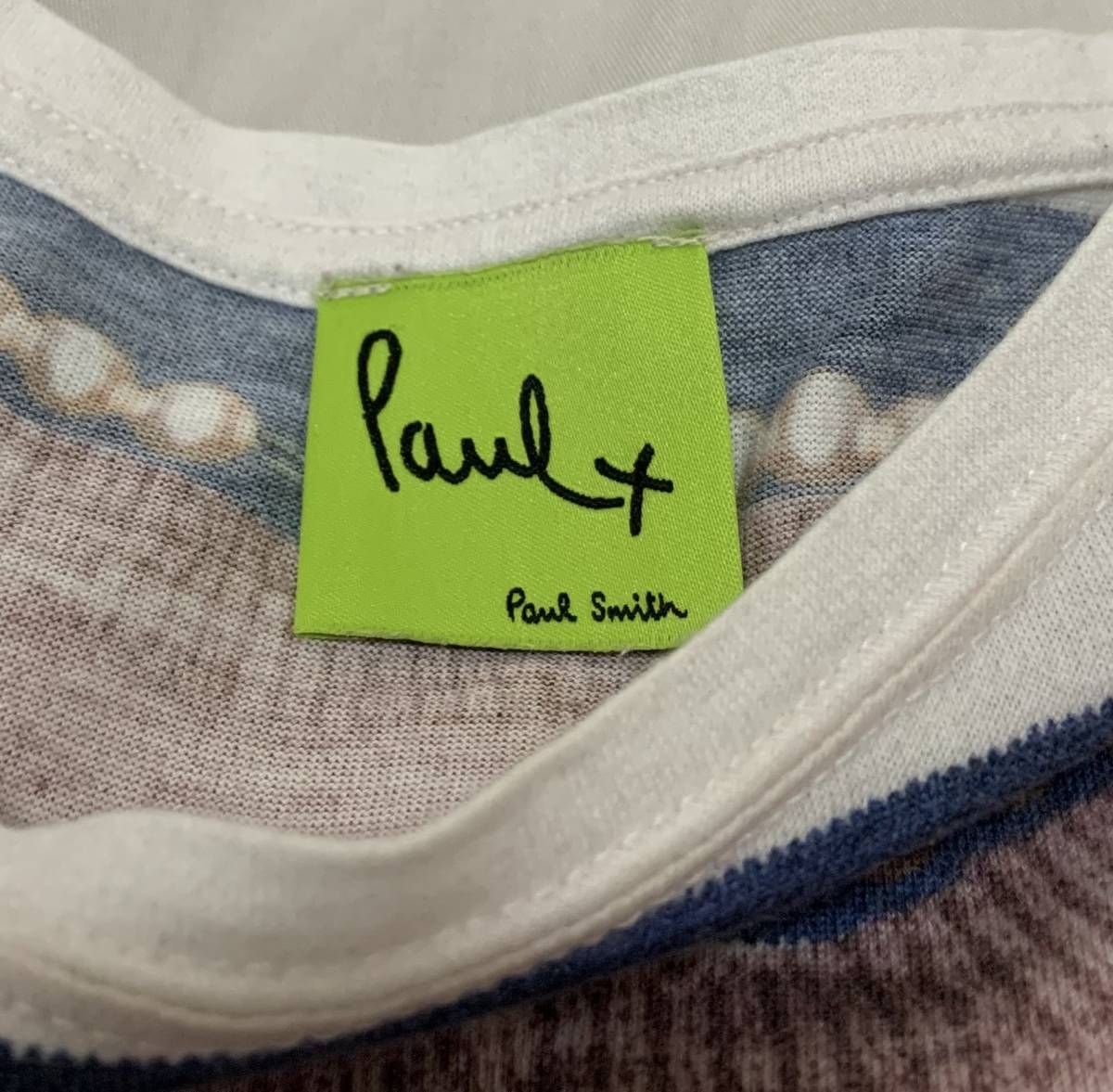 Paul Smith! Paul+! プラス! ポールスミス! 前後・プリント! だまし絵! フェイク! 転写! 半袖TEE! シャツ! 日本製! SIZE S_画像5