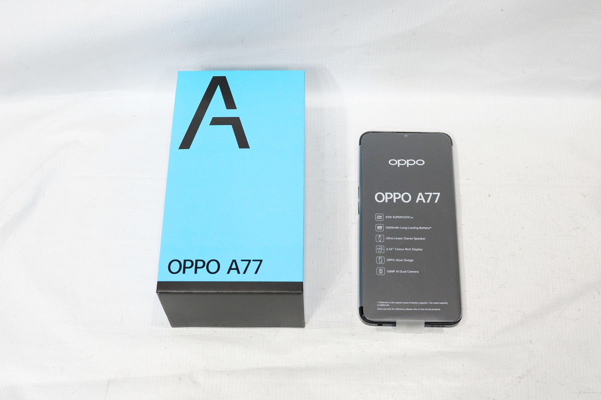新品 未使用 OPPO A77 ブラック simフリー 6.5インチ メモリー4GB