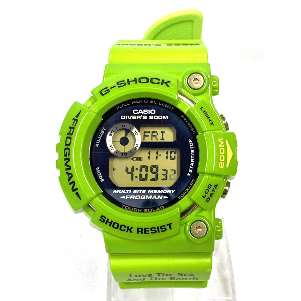 激レア雨蛙美品■G-SHOCK Gショック GW-200F-3JR フロッグマン アマガエル 付属品完備 Love The Sea And The Earth / タフソーラー_画像1