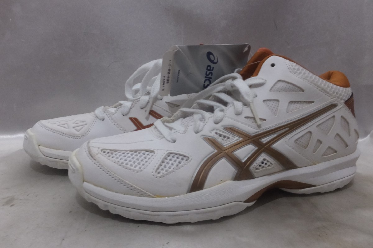 ASICS アシックス GELHOOP V 7 バスケットシューズ タグ付 未使用 美品 サイズ25.0cm ホワイト系 スニーカー_画像1