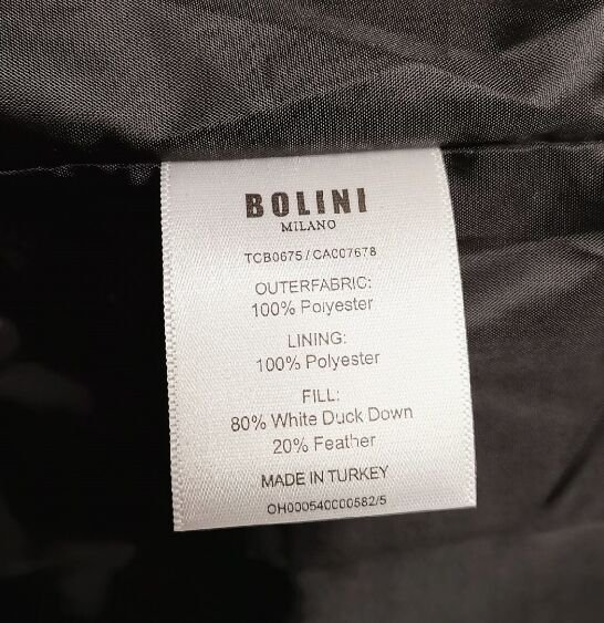 最高峰※定価18万*プレミアムダウン★イタリア・ミラノ発*BOLINI*超防寒・ダウンマフラー＆手袋付き・ダウンジャケット・50/XL*黒_画像8