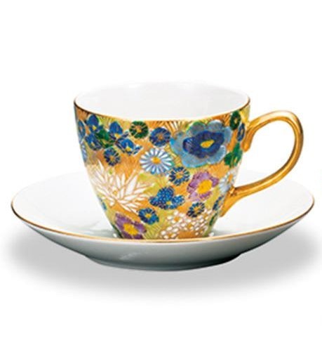 九谷焼! ☆金花詰・ペアカップ&ソーサー☆ AP7-909 新品 茶器 九谷焼! ☆金花詰・ペアカップ&ソーサー☆ AP7-909 新品 茶器
