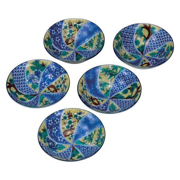 九谷焼! ☆吉田屋松竹梅4.8号小鉢揃☆ K8-185新品 プレート 組飯碗 ご飯茶碗 鉢 小鉢 小皿 中皿 向付 ボウル ギフト