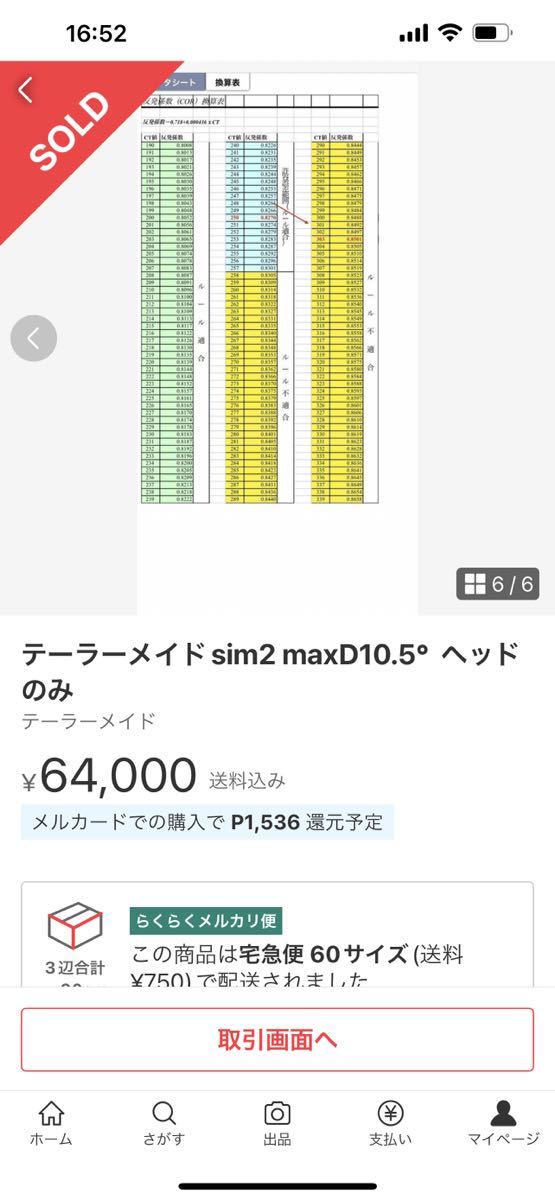 高反発加工 テーラーメイド TaylorMade Sim2max D 10.5° ヘッドのみ-