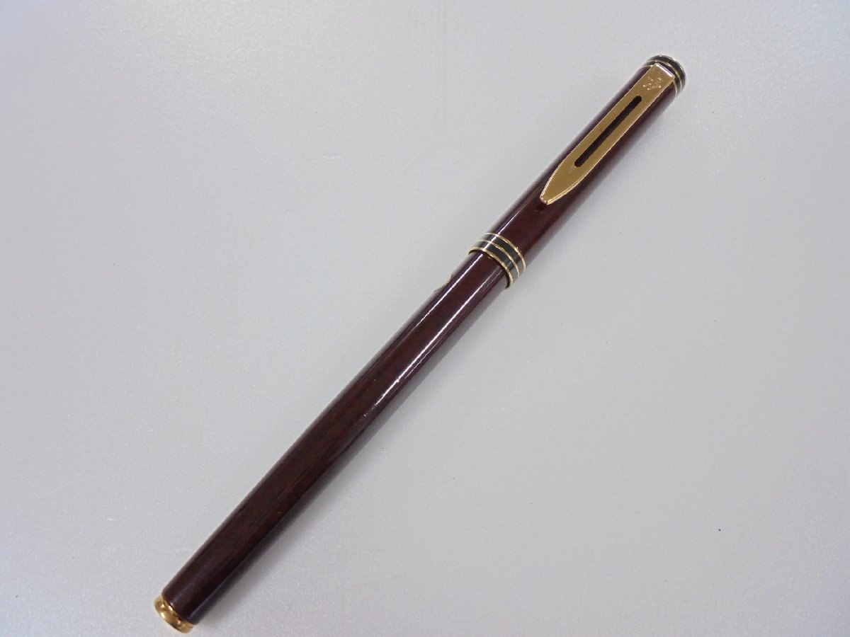 【80】1円～WATERMAN ウォーターマン 万年筆 ワインレッド系 ペン先18K 750刻印 サイズF 筆記未確認 ジャンク扱い_画像1