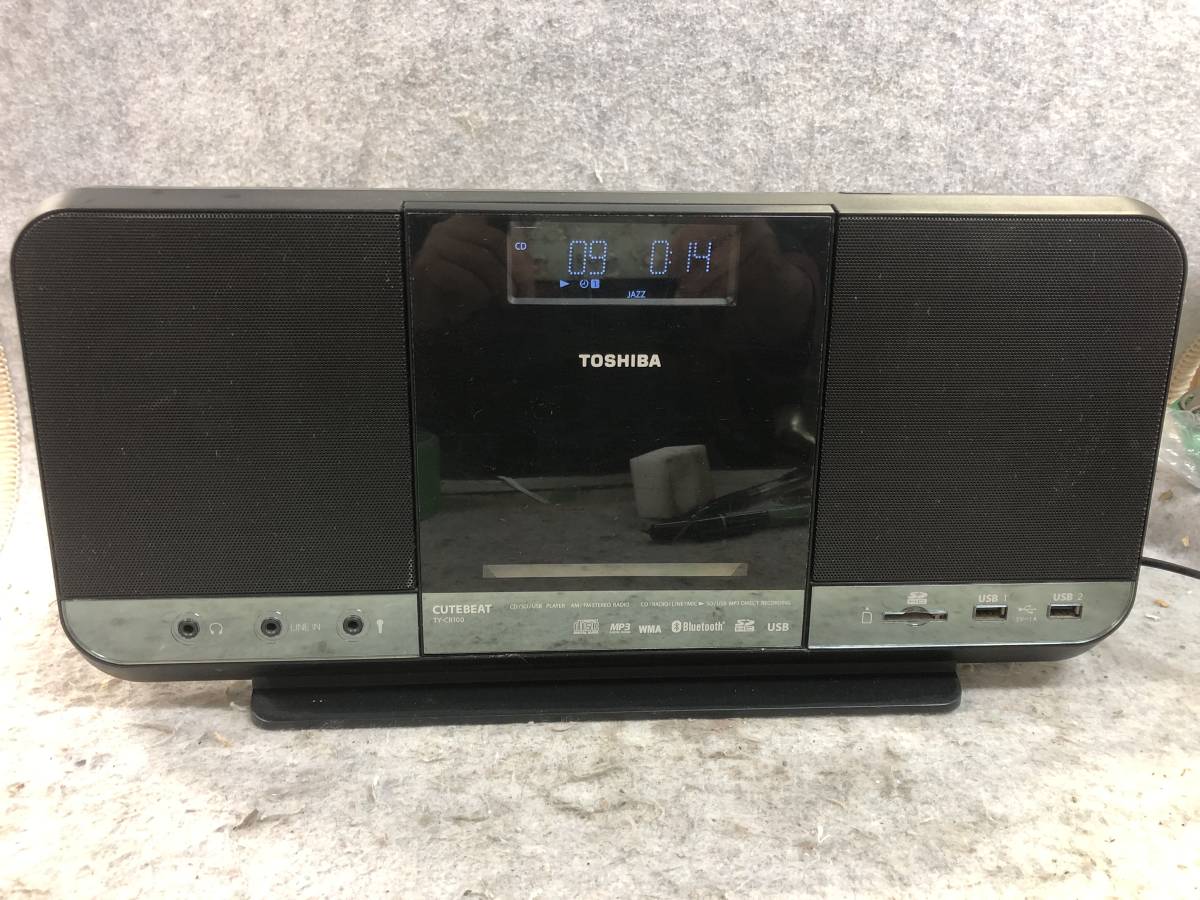 N-4097 東芝 Toshiba CDコンポ TY-CR100 bluetooth/CD/SD/USB ブルートゥース コンポ_画像1