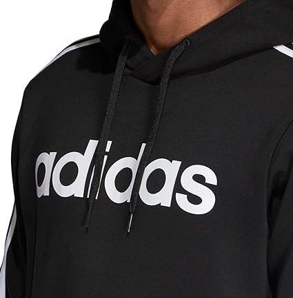 K水11449新品▼ アディダス ▼ プルオーバーフーディー 裏フリース 【 L 】 スウェットパーカ adidas クルーネットパーカ ビッグロゴ 黒系_画像6