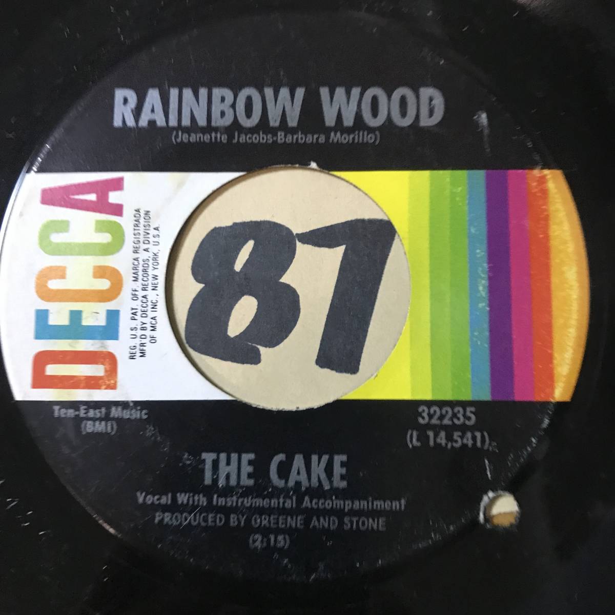 試聴 ソフトロック/ガールグループ THE CAKE THE FLY / RAINBOW WOOD 両面NM _画像2