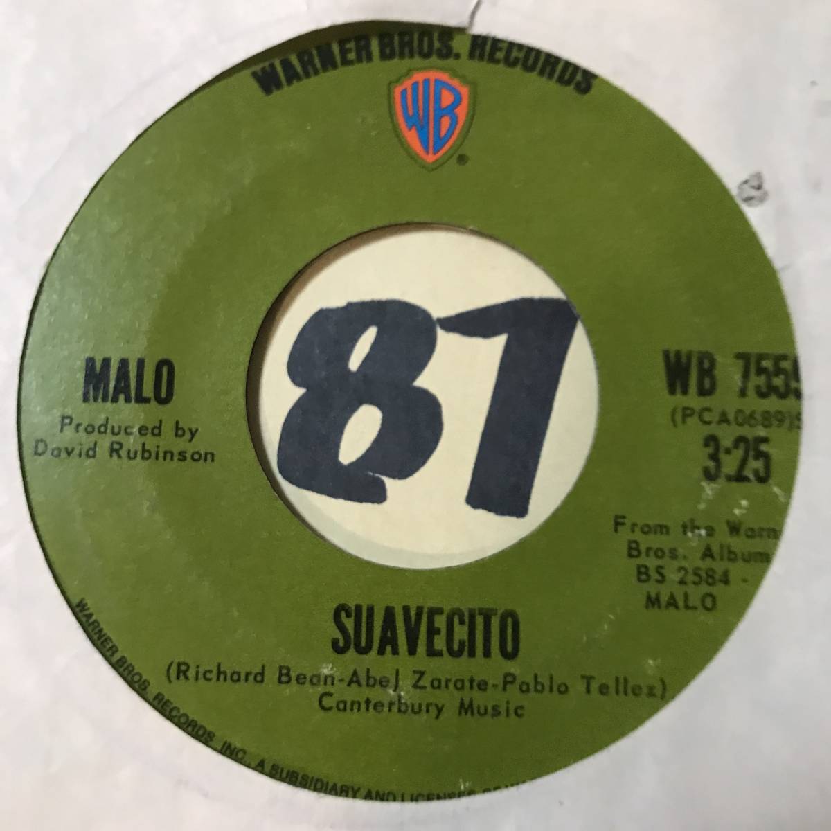 試聴 71年全米18位ヒット MALO NENA / SUAVECITO 両面EX+ チカーノ・ロック・アンセム _画像2