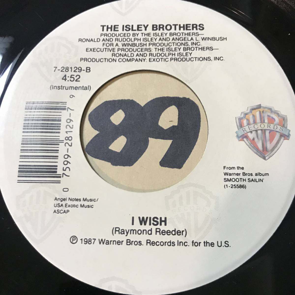 試聴 特集「今だから楽しめる80Sソウル」THE ISLEY BROTHERS I WISH VOCAL / INST 両面EX+ _画像4