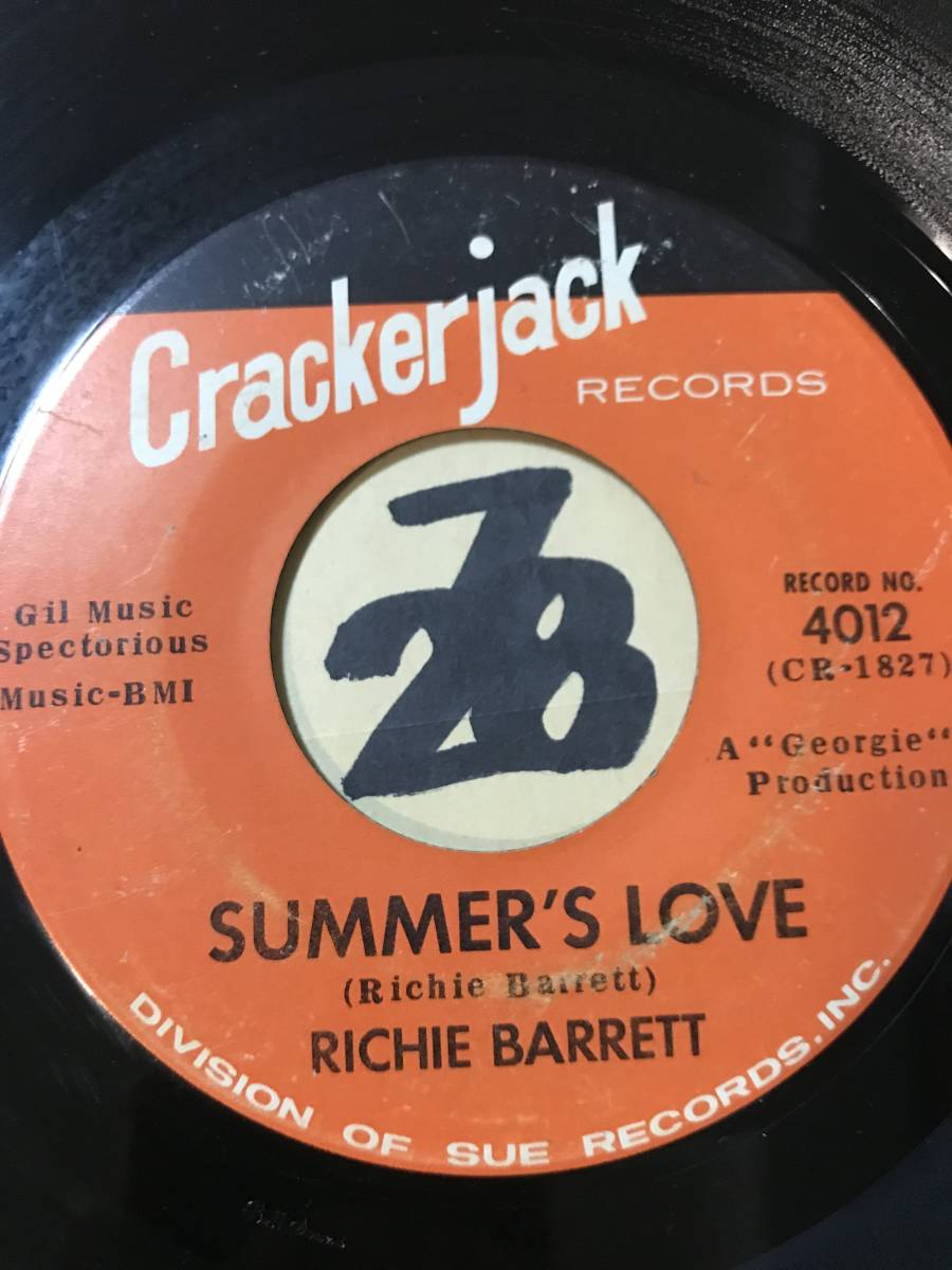 試聴 RICHIE BARRETT LET ME DOWN EASY / SUMMER’S LOVE 両面EX スリー・ディグリーズでおなじみRichard Barrett63年カーティス・フォロー_画像2