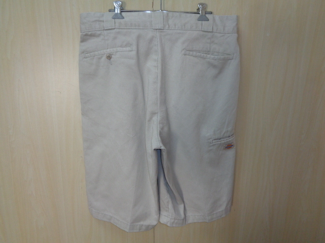 b1190◆Dickies マルチポケット ワークショーツ◆ディッキーズ 42283ST size33 ルーズフィット ライトベージュ 00s～ メキシコ製 5Kの画像4