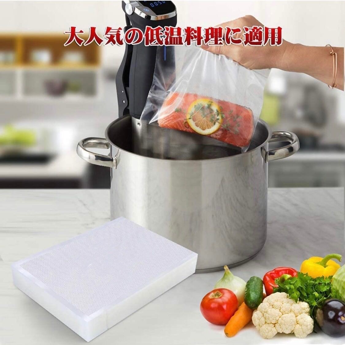 2 kind set vacuum pack sack 12×17 10×15 vacuum sealing coat vacuum pack machine exclusive use sack exclusive use anti-bacterial sack .... embossment 300 sheets entering ①