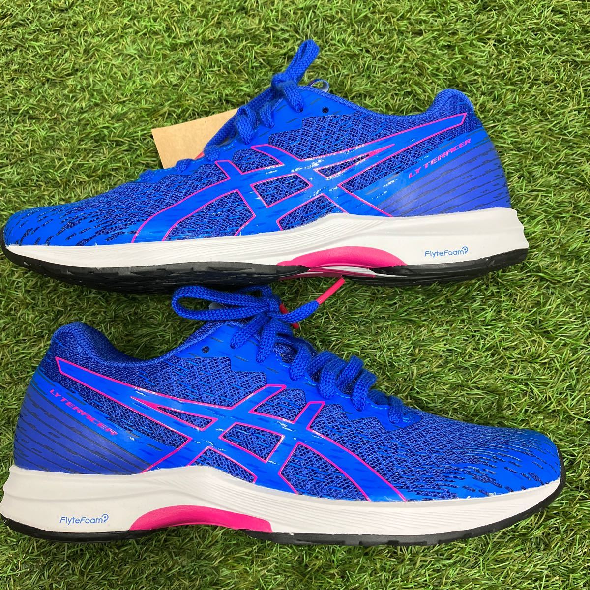 [ new goods unused ] Asics running shoes LYTERACER 3 lady's 402lapizla yellowtail blue / pin Crave 23.0 cm