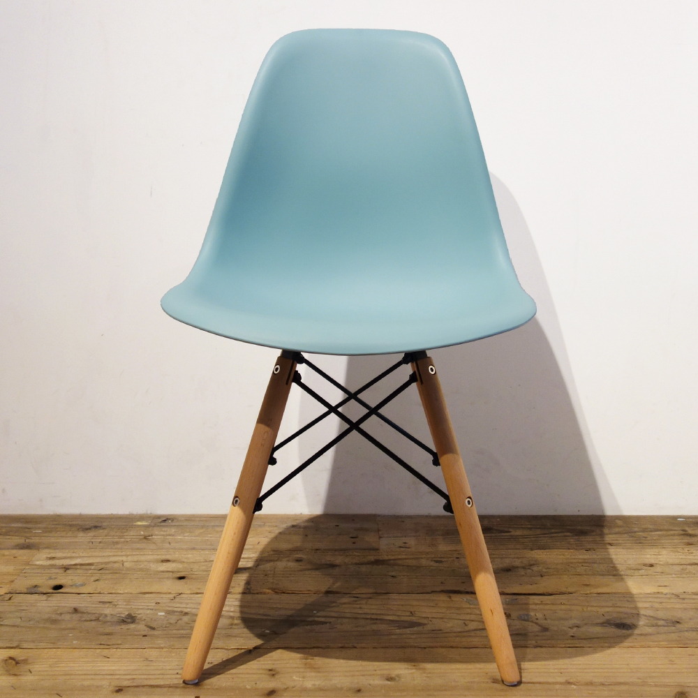 【未使用品】 イームズ シェルチェア 座面部品 椅子 Eames チェア イス DSWチェア Chair 家具 DSR ダイニング オフィスチェア ブルーグレー_座面のみの出品でベースは付属してません。