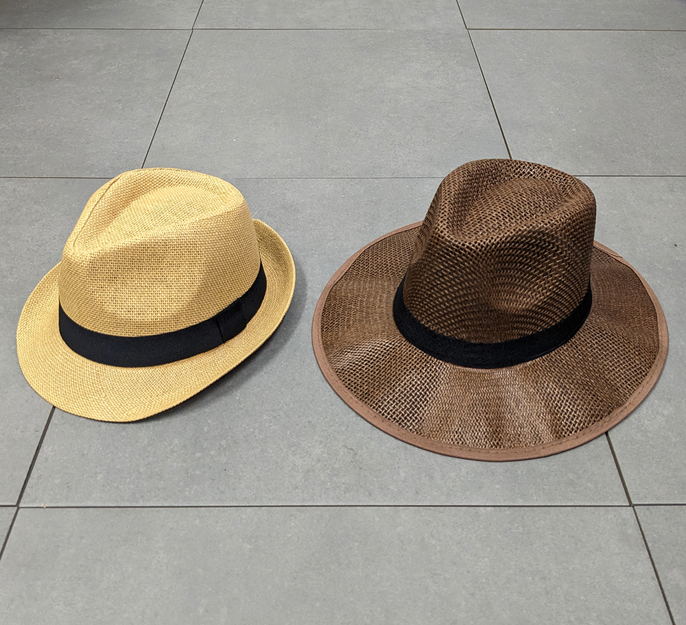 2 позиций комплект шляпа мягкая шляпа шляпа мужской женский для мужчин и женщин колпак колпак мягкая шляпа пшеница .. шапочка шляпа бежевый Brown OF009