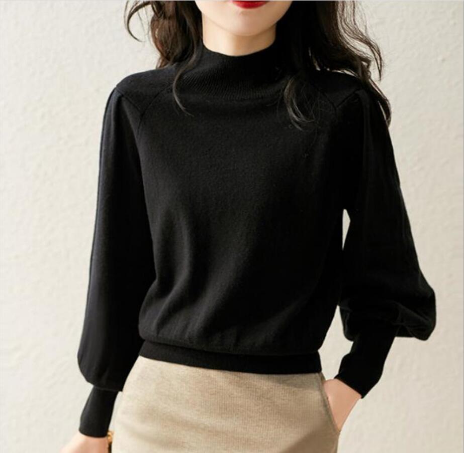  including in a package 1 ten thousand jpy free shipping #S-XL size # autumn winter elegant stylish . quality adult 20304050 fee high‐necked kashu cool knitted tops # khaki 