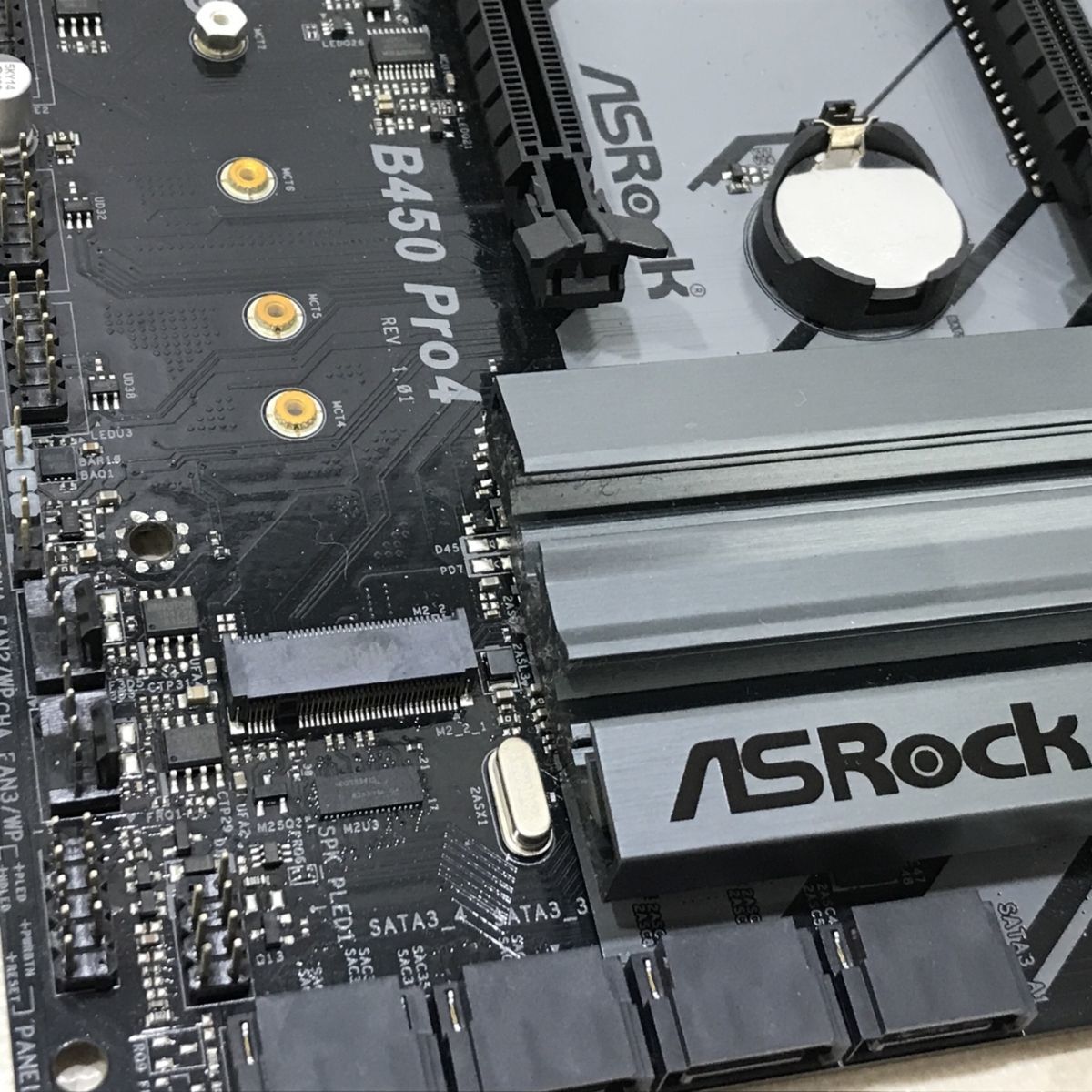 ジャンク ASRock ATXマザーボード B450 Pro4 AMD Ryzen[N8725]_画像2