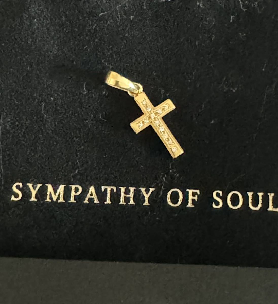 *SYMPATHY OF SOUL K18 yellow gold gla vi ti Cross pendant diamond simpasi-ob soul 