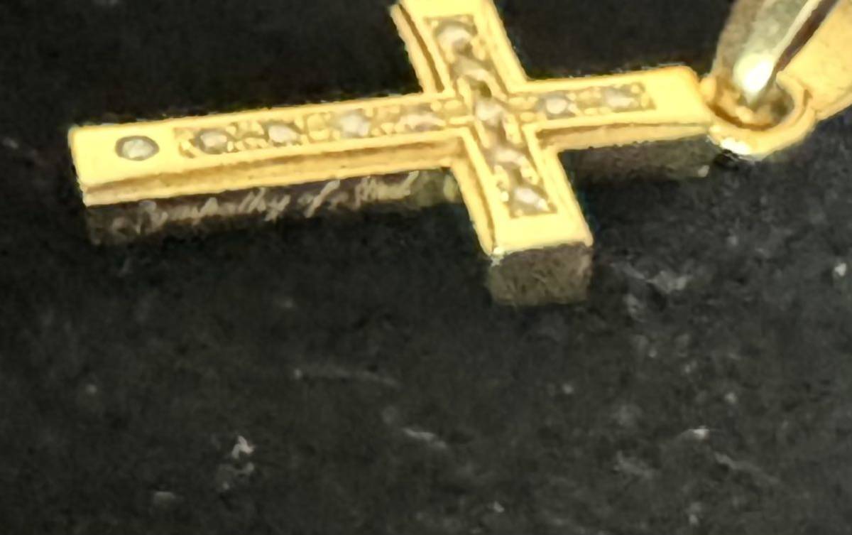 *SYMPATHY OF SOUL K18 yellow gold gla vi ti Cross pendant diamond simpasi-ob soul 