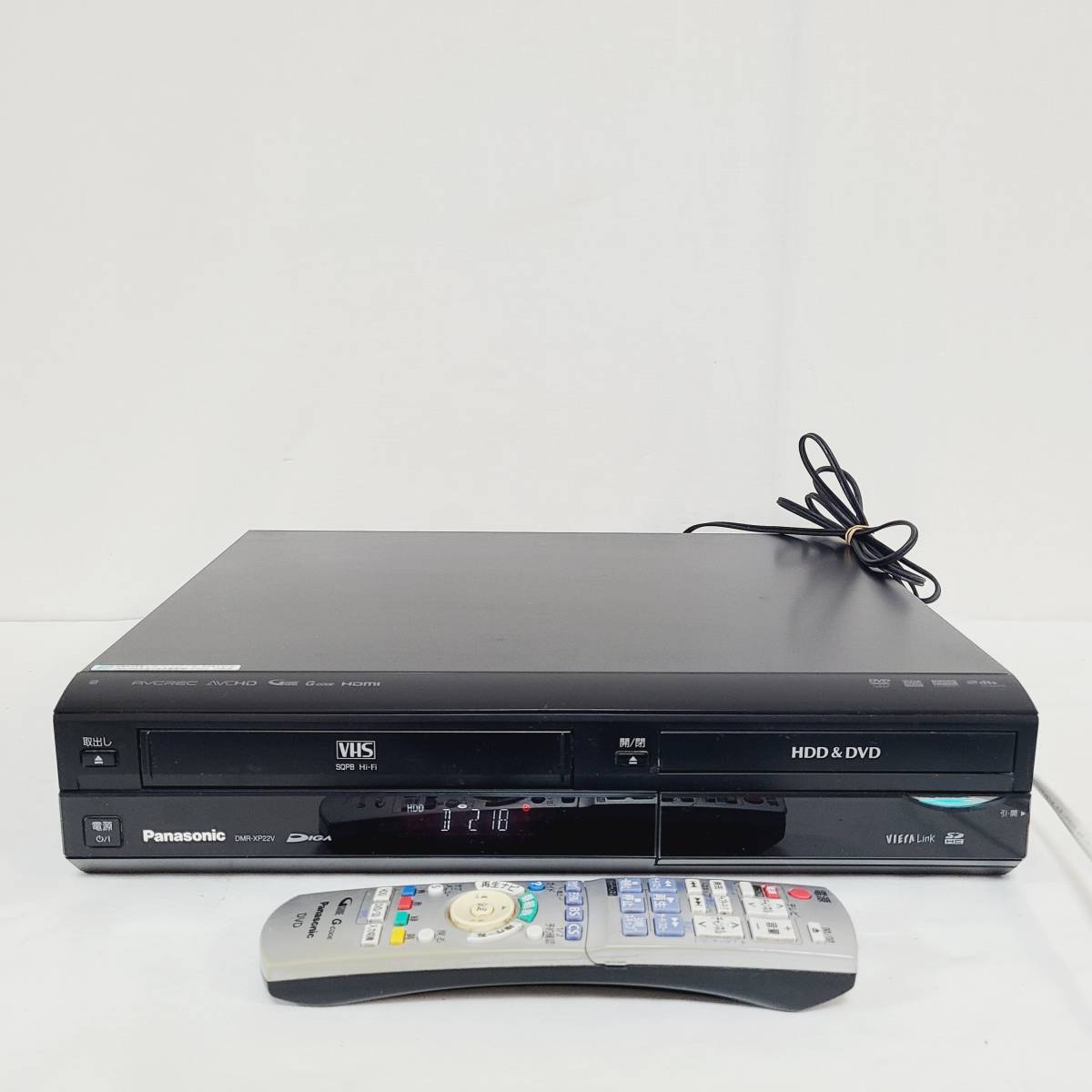 【A7855】　Panasonic　パナソニック　DMR-XP22V　2008年製 VHS/HDD/DVDレコーダー 一体型ビデオデッキ 映像機器　ジャンク品_画像1