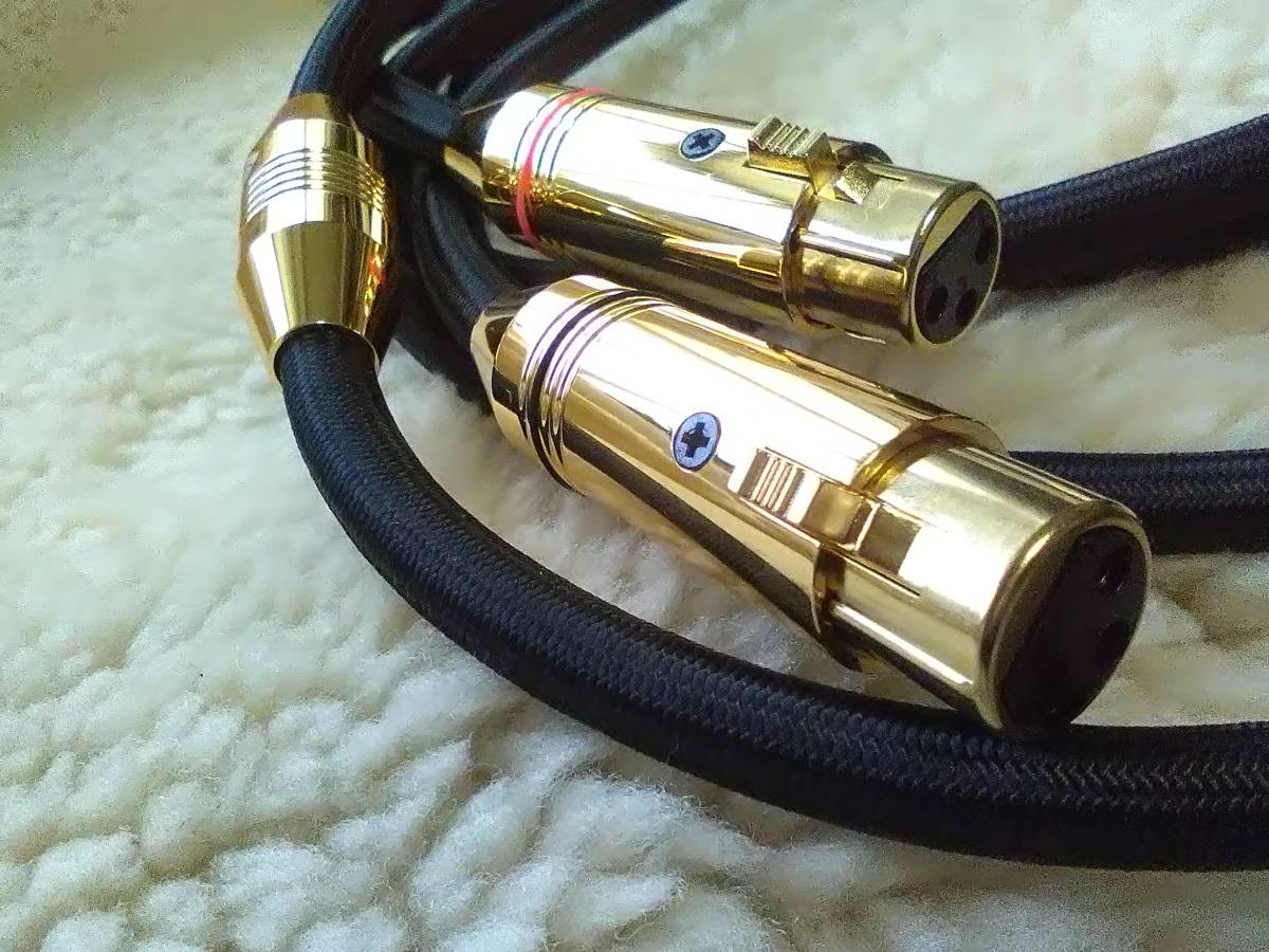  perfect .. sound reproduction ability *Real 5N copper 100% Shielding interconnect XLR cable 1.5m pair new goods 