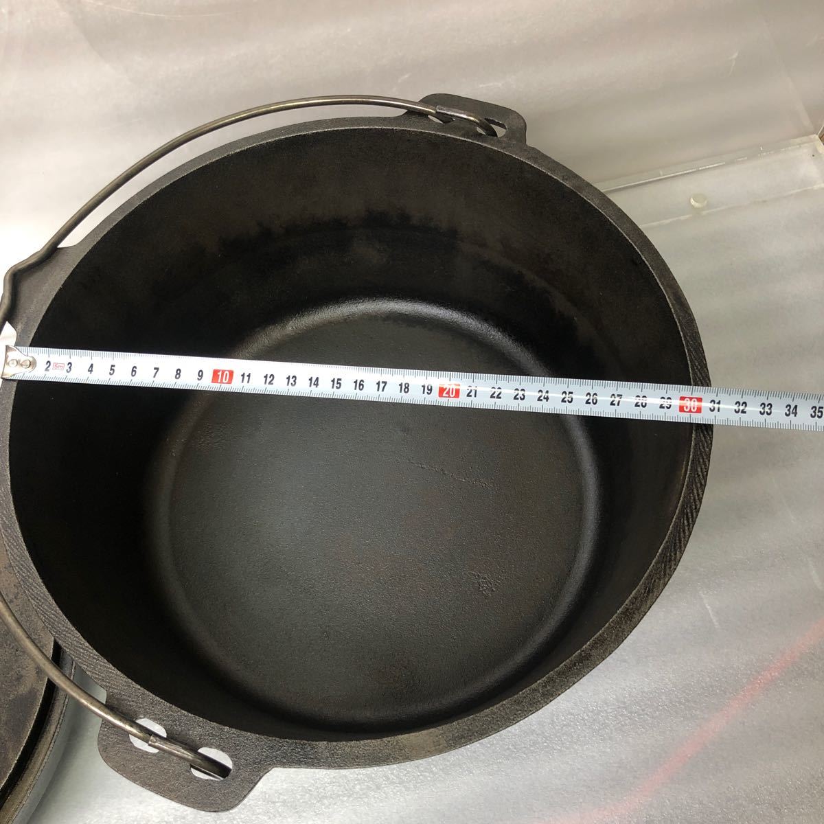 SOUTHFIELD ダッチオーブン 12 アウトドア 器具（本体9.0kg)底網 付_画像7