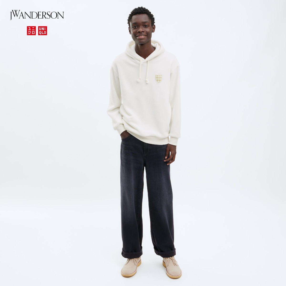 未使用 UNIQLO JWANDERSON ワイドフィットジーンズ 29インチ ダークグレー ブラック 2023年モデル J .W.ANDERSON コラボ_画像1