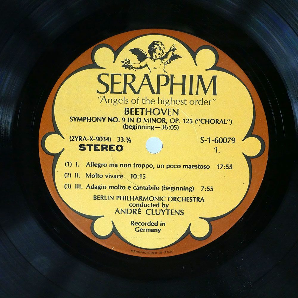 米 クリュイタンス/ベートーヴェン 交響曲第9番 合唱/SERAPHIM S60079 LP_画像2