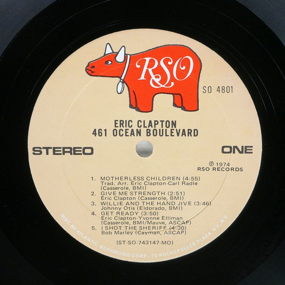 米 ERIC CLAPTON/461 OCEAN BOULEVARD/RSO SO4801 LP_画像2