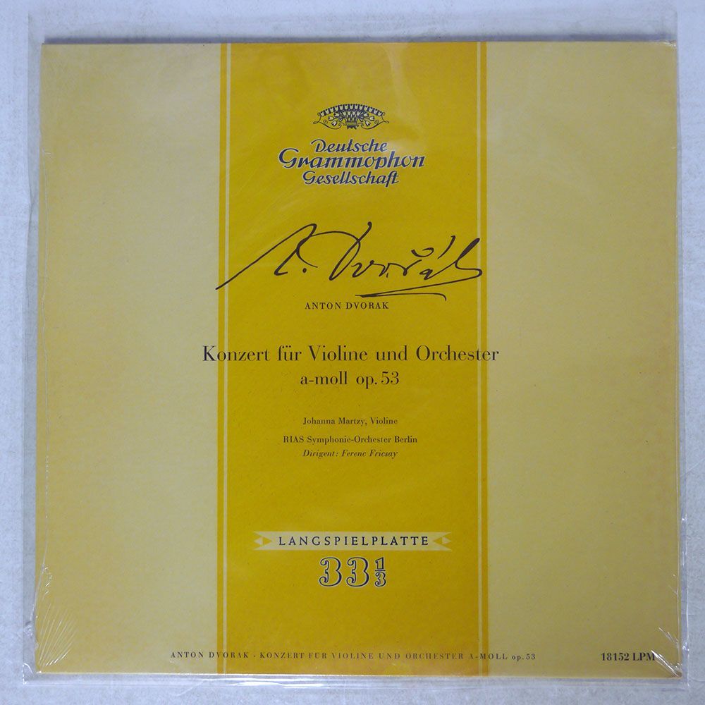 独 JOHANNA MARTZY, FRICSAY/KONZERT FR VIOLINE UND ORCHESTER A-MOLL OP. 53/DG 18152LPM LP_画像1