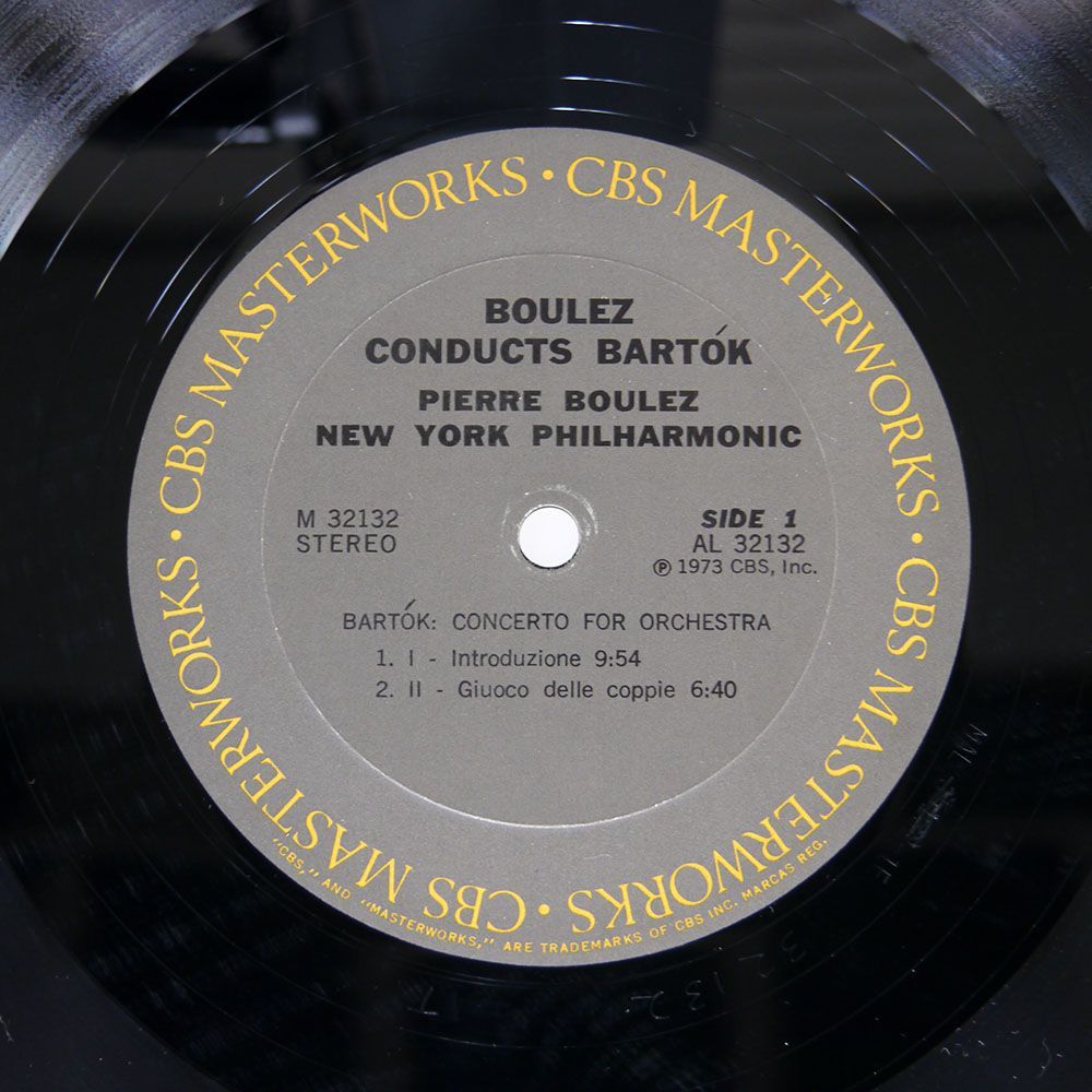 米 BOULEZ/BARTOK:CONCERTO FOR ORCHESTRA/COLUMBIA MASTERWORKS M32132 LP_画像2