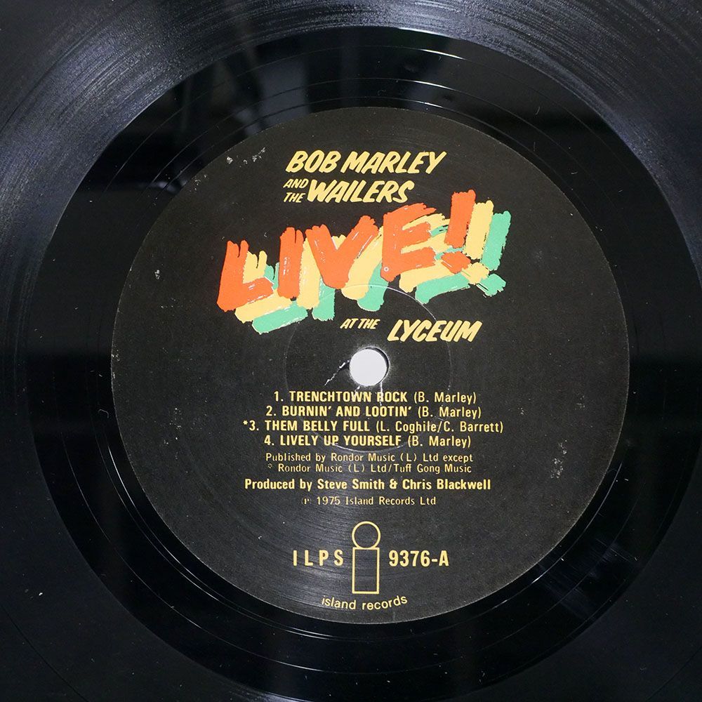 BOB MARLEY & THE WAILERS/LIVE/ISLAND ILPS9376 LP_画像3