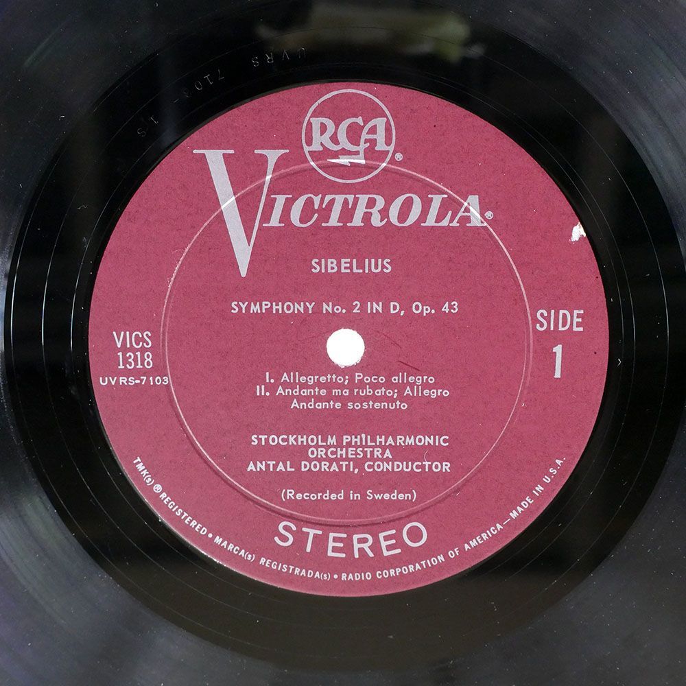 米 ドラティ/シベリウス：交響曲第2番/RCA VICTROLA VICS1318 LP_画像2