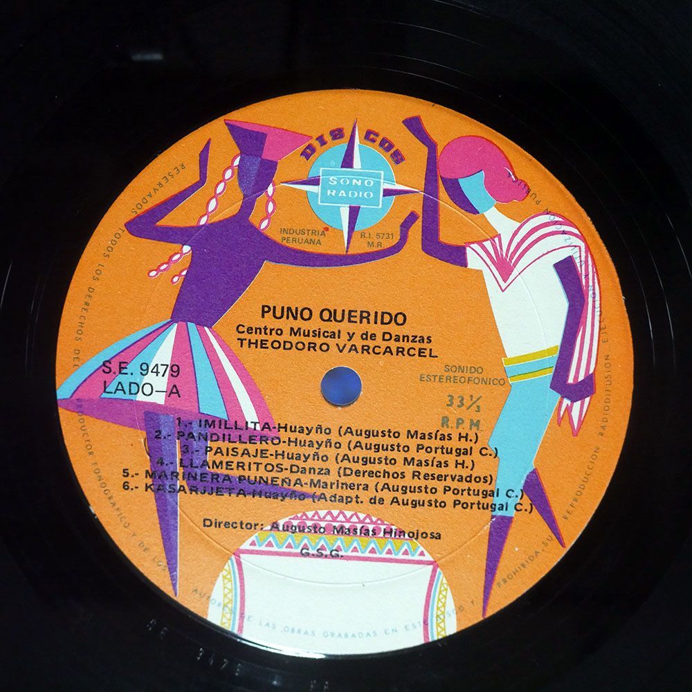 CENTRO MUSICAL Y DE DANZAS THEODORO VALCARCEL/PUNO QUERIDO/SONO RADIO SE-9479 LP_画像2