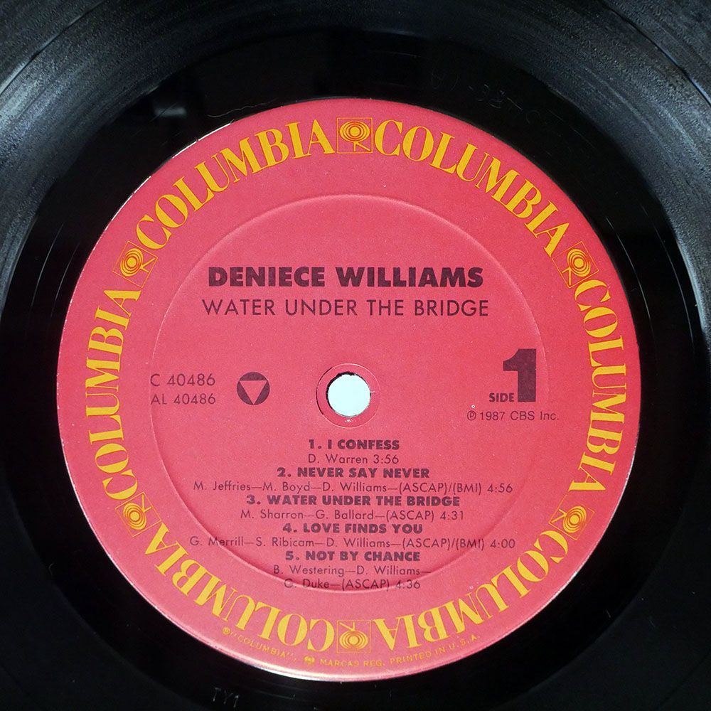 DENIECE WILLIAMS/WATER UNDER THE BRIDGE/COLUMBIA FC40486 LP_画像2