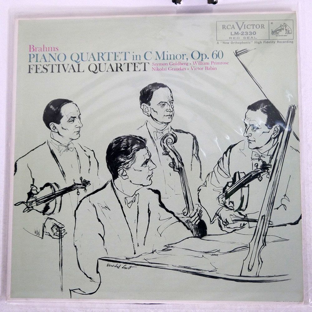 米 FESTIVAL QUARTET/BRAHMS : PIANO QUARTET IN C MINOR, OP. 60/RCA VICTOR RED SEAL LM2330 LP_画像1